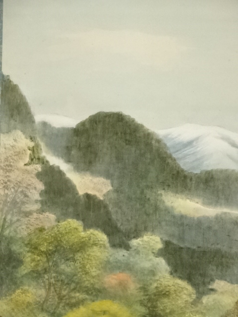 道具 ] - 道具 芝峰筆 湖畔の秋 肉筆紙本掛軸（共箱） | ネット